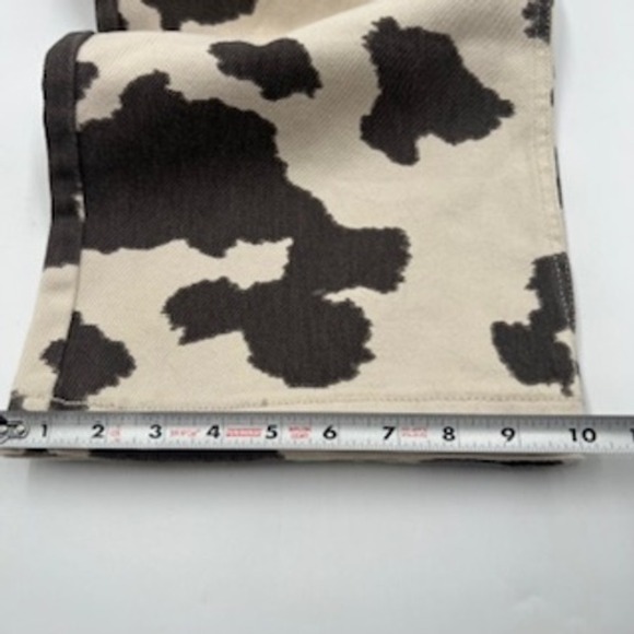 Wild Fable Womens Brown Cow Print High Rise Wide Leg Denim Pants XS New - Picture 10 of 13